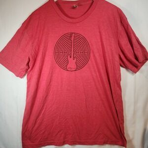 Royal Apparel Sting Bass Guitar Labyrinth Graphic T-Shirt Red XL USA Made